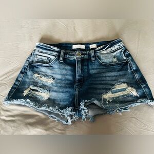 Women’s KanCan Mid-Rise Denim Cutoff Shorts - Size: 28